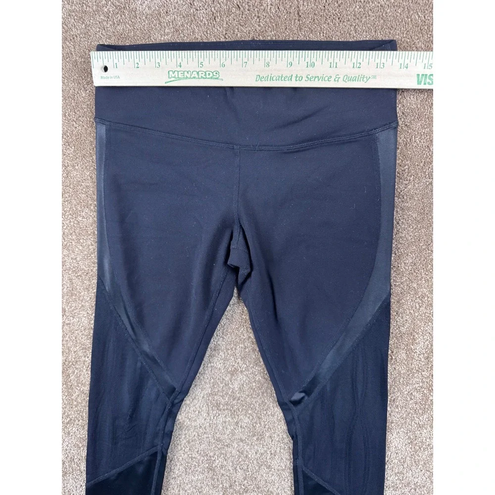 Alo Yoga Womens Black Mesh Moto Mixed Media‎ Activewear Leggings Size Small?
